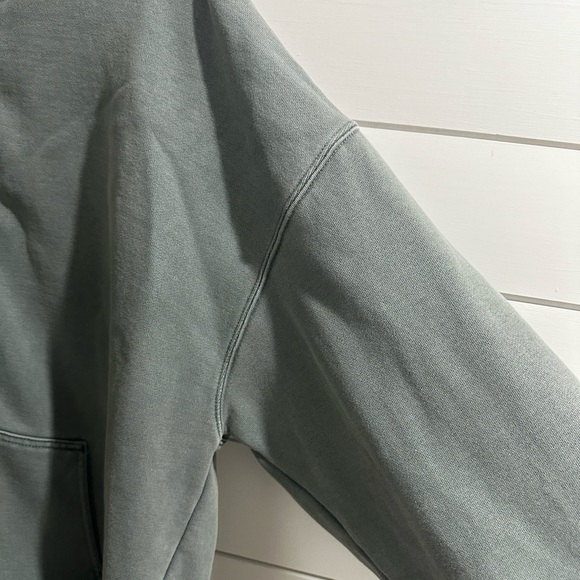 Brandi Melville Christy Hooded Jacket Sage Green One Size Full Zip - Picture 8 of 13